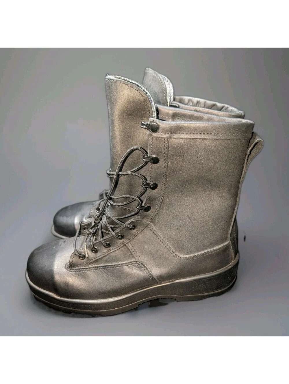 Rocky Navy Flight Deck Steel Toe Boots Black Vibram 10W Wide